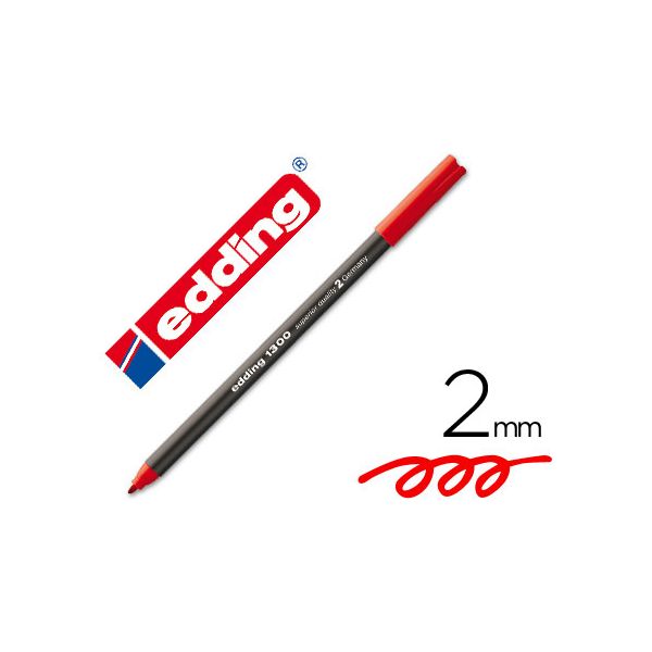 Edding Marcador Ponta de Fibra 1300 Vermelho - L7318