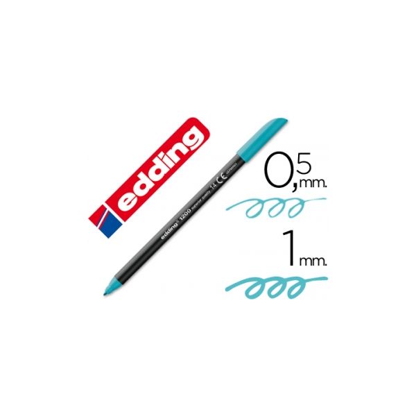 Edding 5 un. Marcadores Ponta Fibra nº 14 1200 Azul Turquesa - 1200-AZ.T