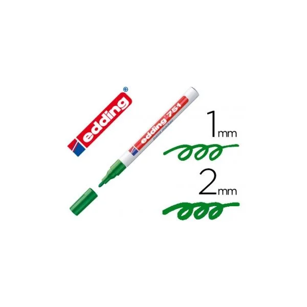 Edding 10 un. Marcadores Permanentes 751 1-2mm Verde- 10751-04
