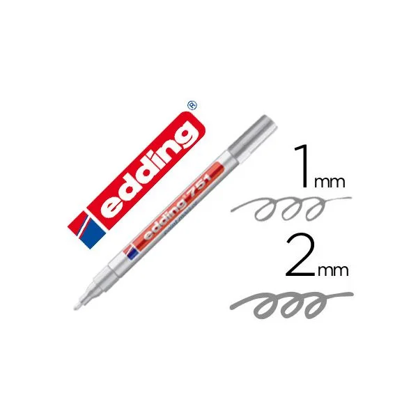 Edding Marcador Ponta de Fibra 751 Prata - L75354
