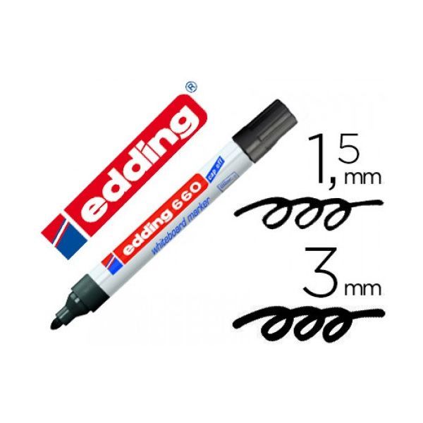 Edding Marcador Quadro Branco 660 Preto 1 Un.