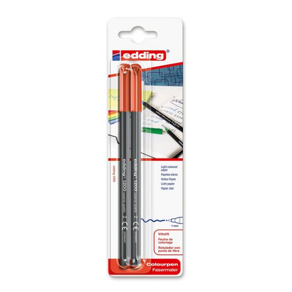 edding Blister c/ 2 Marcadores 1200 Vermelhos