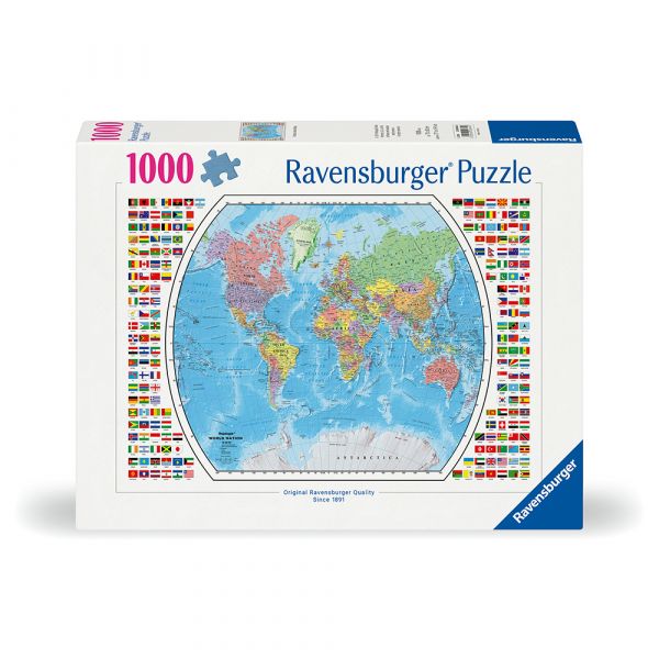Ravensburger Quebra-cabeça Mapa-múndi Político (12000664) 1000 Peças