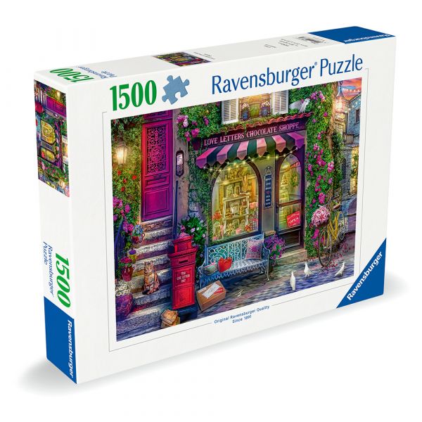 Ravensburger Quebra-cabeça Love Letters Chocolate Shop (12000737) 1500 Peças