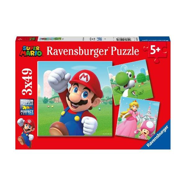 Ravensburger Super Mario Pack puzzles 3x49 peças