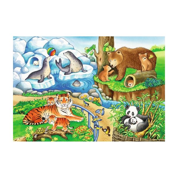 Ravensburger Puzzle Animais do Zoo 2x12 Peças - 076024