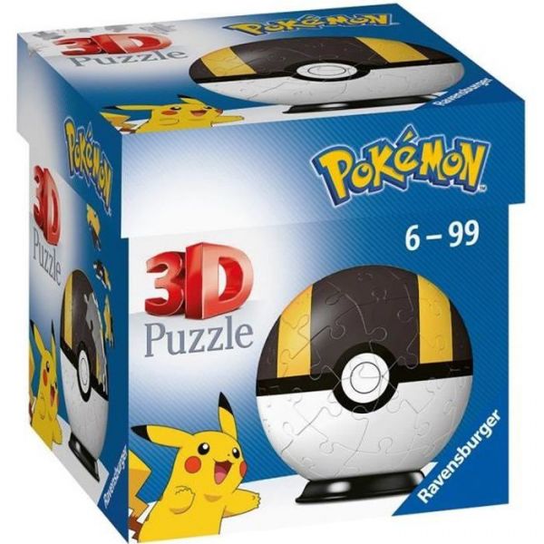 Ravensburger 3D Puzzle-ball Pokémon Pokéballs Hyperball 55 peças - 96837