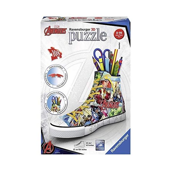 Ravensburger Puzzle 3D: Sneaker Marvel 108P Porta-lápiz