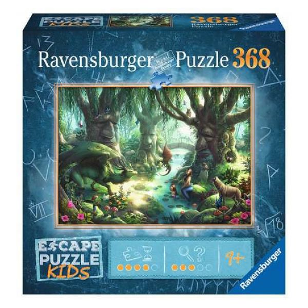 Ravensburger Escape Puzzle Kids 368 Peças Magic Forest Outline para Quebra-cabeça de 368 Peças - 12957