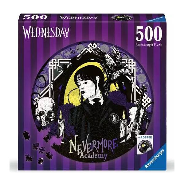 Ravensburger Puzzle Wednesday Mercredi Adams Nevermore Academy 500 Peças - S7197325