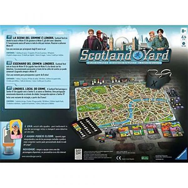 Ravensburger Jogo de Tabuleiro Scotland Yard Refresh 40th Anniversary Edition