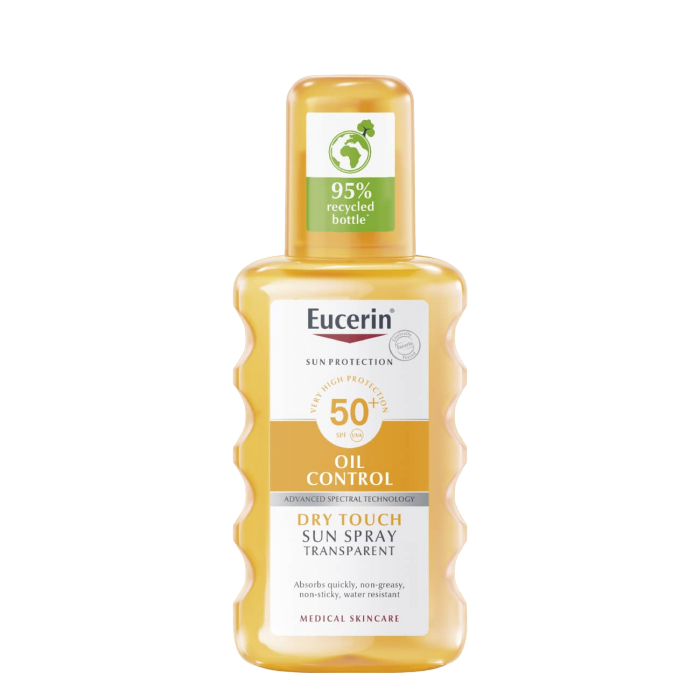 Eucerin Sun Oil Control Spray SPF50+ 200mL – Absorção Rápida & Toque Seco