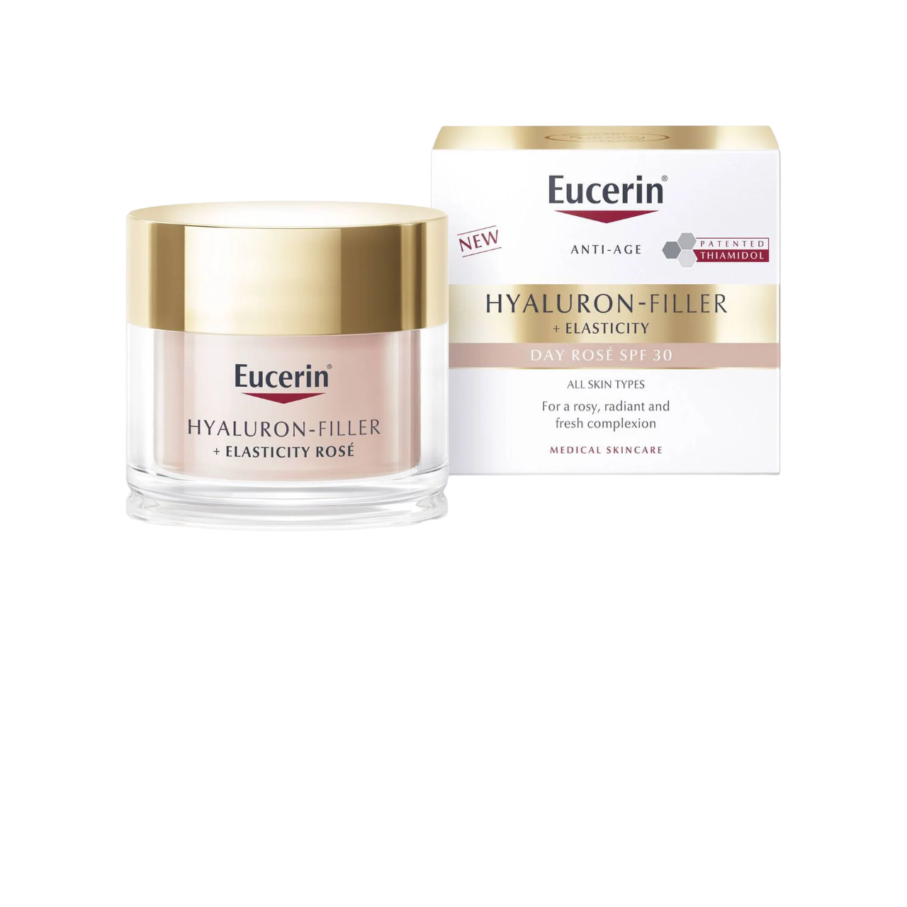 Eucerin Hyaluron-Filler + Elasticity Rose Dia SPF 30 50mL – Luminosidade & Rugas