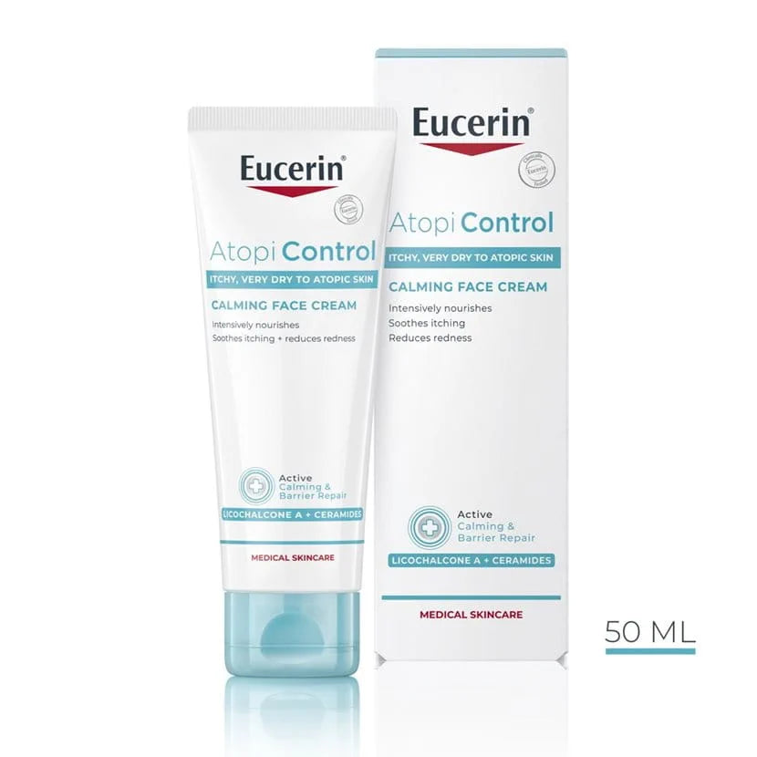 Eucerin AtopiControl Creme de Rosto 50mL – Pele Atópica & Alívio do Prurido