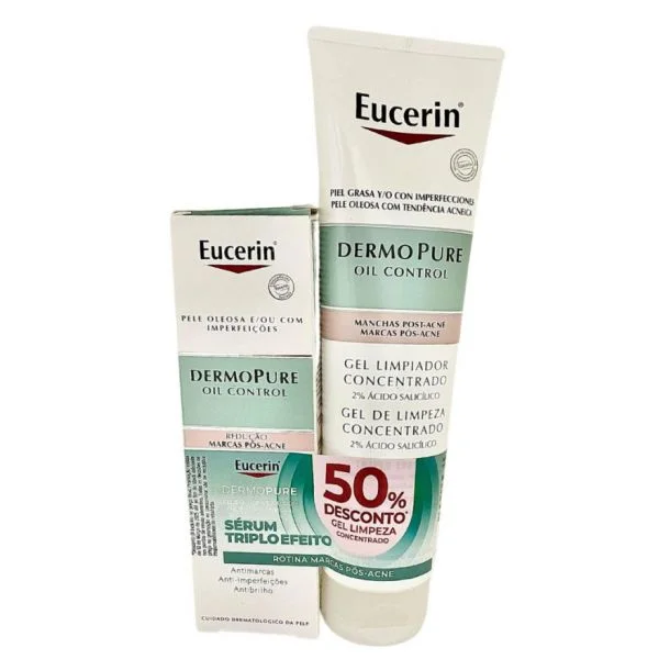 Eucerin Dermopure Sérum Triplo Efeito 40ml + Dermopure Gel de Limpeza Concentrado 150ml Coffret