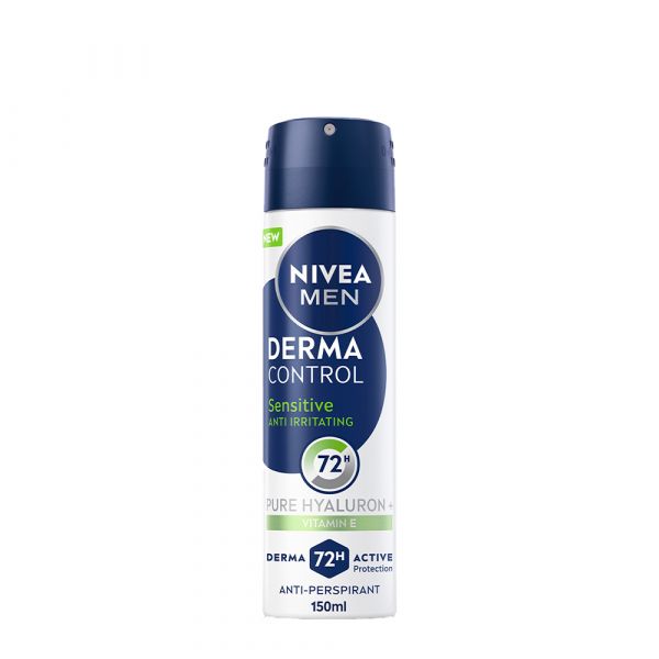 Nivea Men Derma Control Sensitive Antitranspirante Spray Pele Sensível 150ml