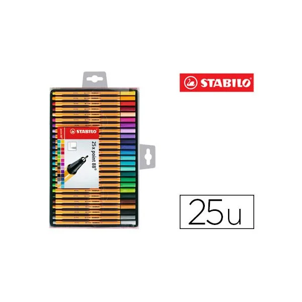 Stabilo 25 un. Marcadores Point 88 0.4mm - 8825-1
