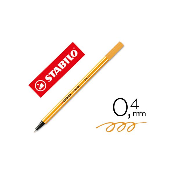 Stabilo Marcador Point 88 0.4mm Albaricoque 10 Un.