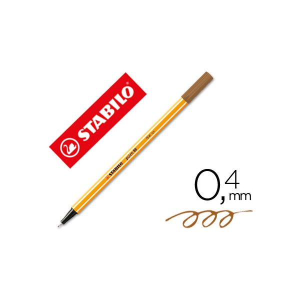 Stabilo Marcador Ponta de Fibra Point 88 Castanho 0.4mm - 49210