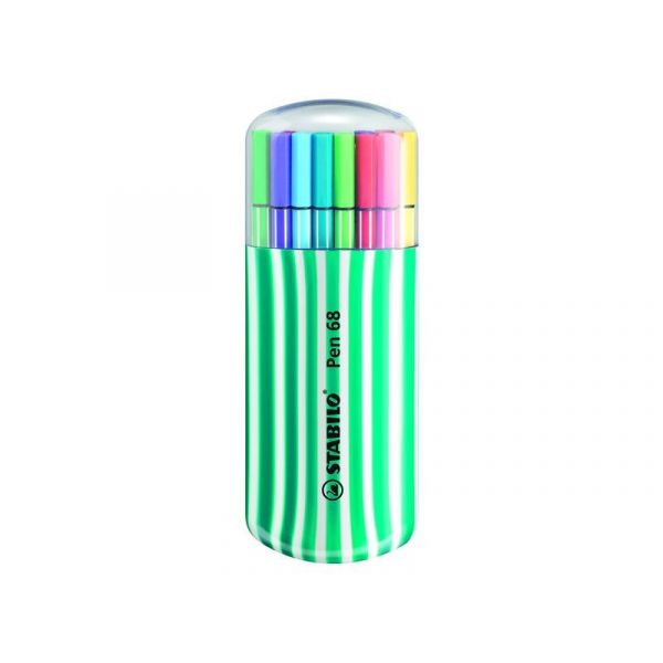 Stabilo Pen 68 Estojo Premium Zebrui Turquesa de 20 un.
