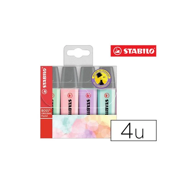 Stabilo Marcador Boss Original 70 Pack 4 Un.