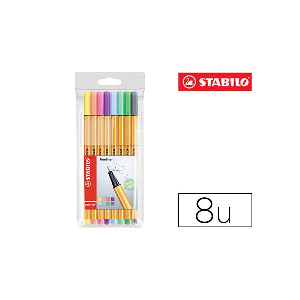 Stabilo 8 un. Pastel Point 88 - A22959293