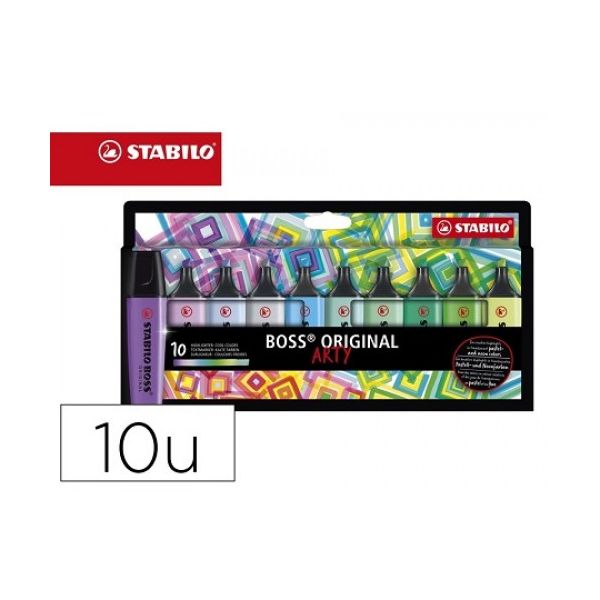 Stabilo Marcador Fluorescente Boss 70 Arty Line 10 Cores Frias