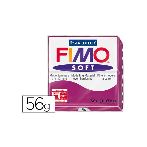 Staedtler Fimo Pasta p/ Modelar Soft 61 Fúcsia 56g