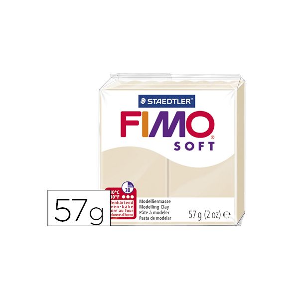 Staedtler Fimo Pasta p/ Modelar Soft 70 Sahara 56g