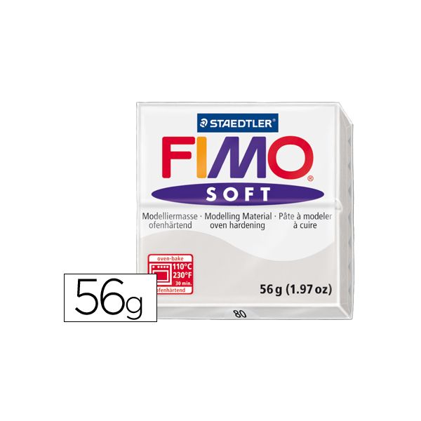Staedtler Fimo Pasta p/ Modelar Soft 80 Cinzento Golfinho 56g