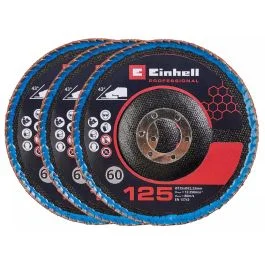 3 discos lamelados 125mm Einhell