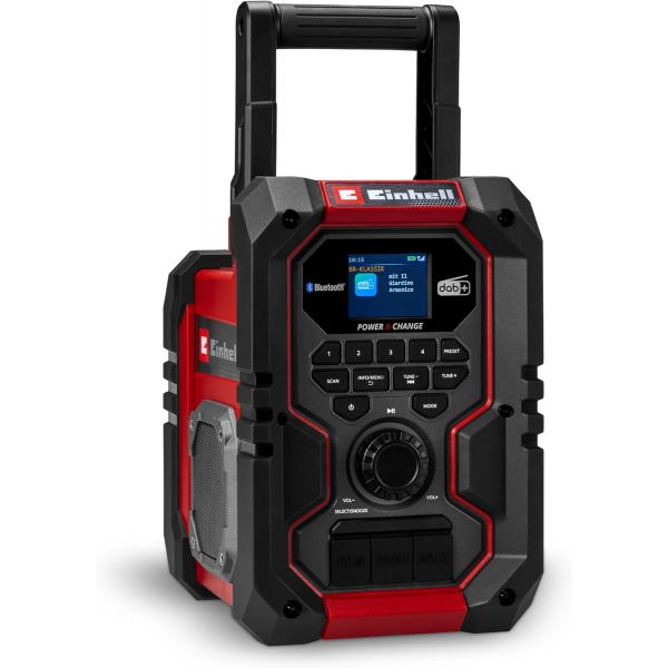 Einhell Rádio de Obra TE-CR 18 Li-Solo DAB+FM Bluetooth Vermelho/Preto