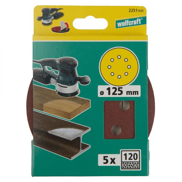 Wolfcraft Disco Abrasivo Desbaste Grão 60X125Mm 120X125MM - 0098968