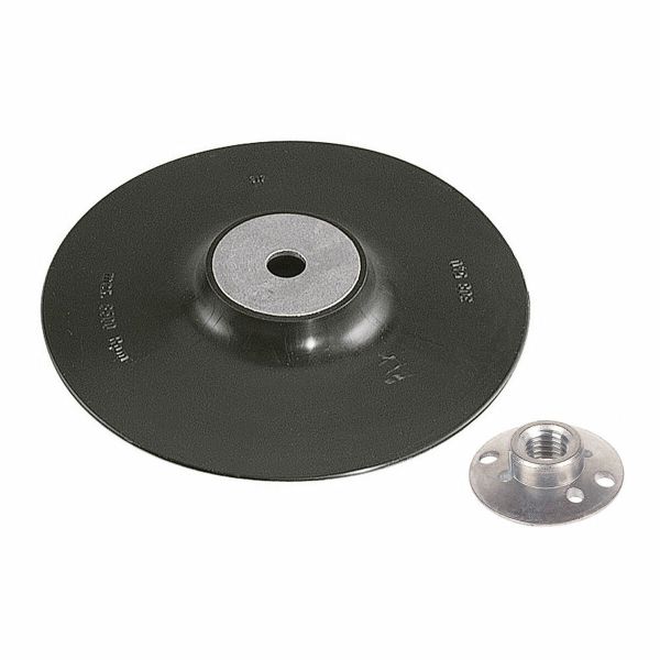 Wolfcraft Disco de Lixa 2450000 Ø115mm com Porca M14 Preto