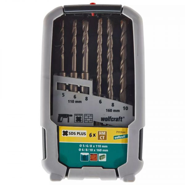 Wolfcraft Conjunto Brocas Sds 5 10Mm 6Un 510MM - 0108966