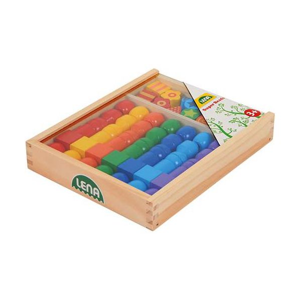 Lena Toys Super Wooden Tread Beads