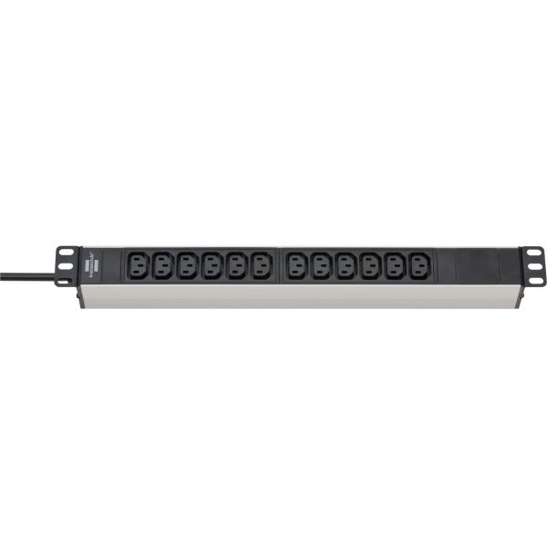 Brennenstuhl Alu-Line Regleta Rack 12x C13 2m Preto 19"