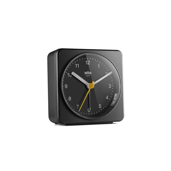 BRAUN Bc 03 W Quartz Alarm Clock Analog Black
