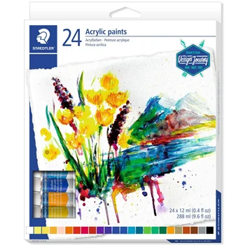 Tinta Acrílica STAEDTLER 8500 C12 Design Journey 12ml 24un