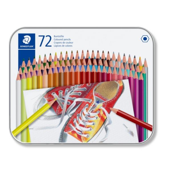 Staedtler Lápis de Cor em Caixa Metálica Caixa 72 Unidades