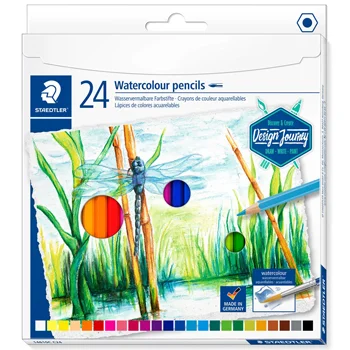 Lápis Cor Aguarelável STAEDTLER 14610C M12 Cx Metal 24un