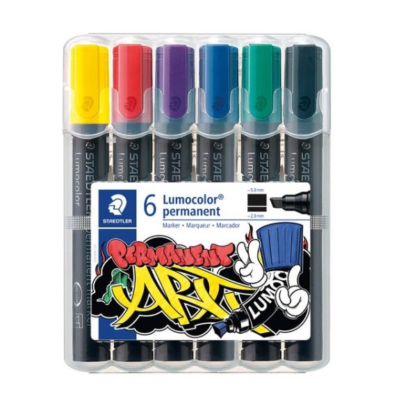 Staedtler Marcadores Permanentes 6 Cores 2-5MM