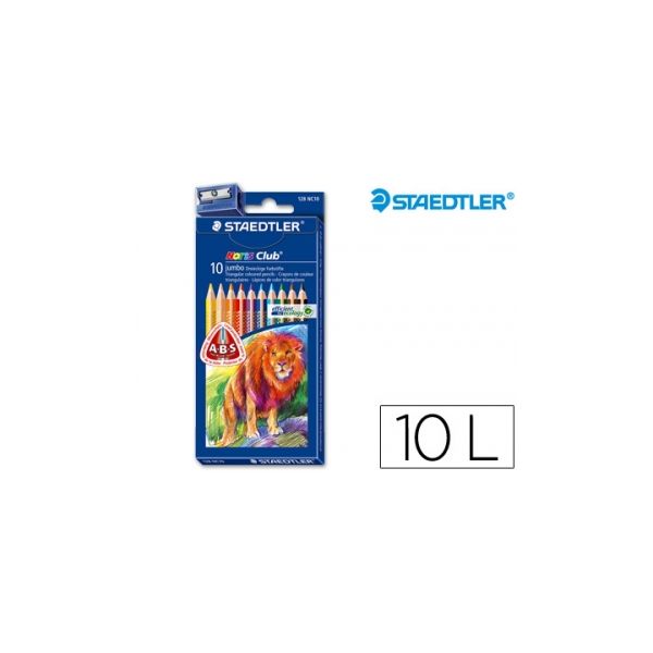 Staedtler 10 un. Lápis de Cor Noris Club Triplus + Afia - 128NC10