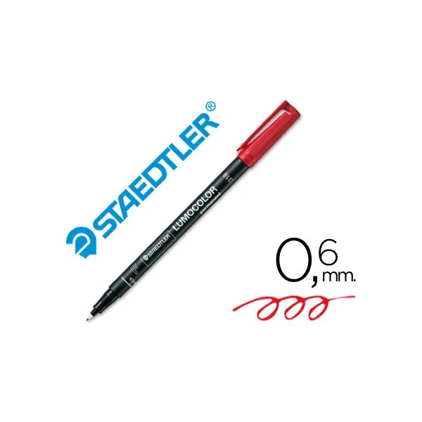 Staedtler Marcador Permanentes Lumocolor 0.6mm Vermelho 1 Un.