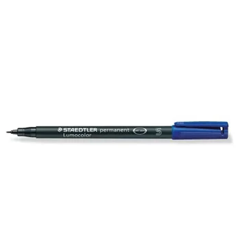 Marcador Permanente Fino Azul 0,4mm Lumocolor 313-3 x 10un