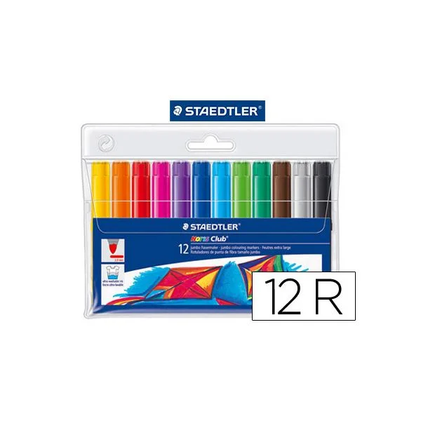 Staedtler 12 un. Marcadores Jumbo 3mm - 340 WP12