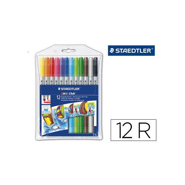 Staedtler 12 un. Marcadores Ponta Dupla Noris Club - 320 NWP12