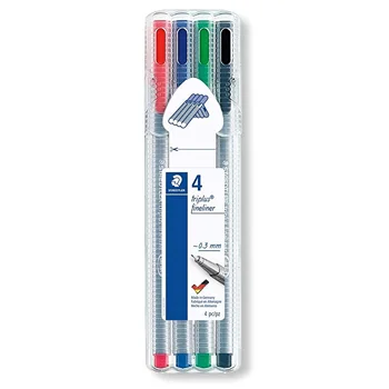 Marcador Fino 4 Cores 0,3mm Staedtler Triplus 334 4un
