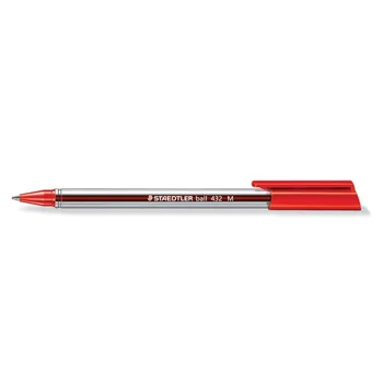 Esferográfica Vermelho 0,45mm Ball 432M Cristal x 2un