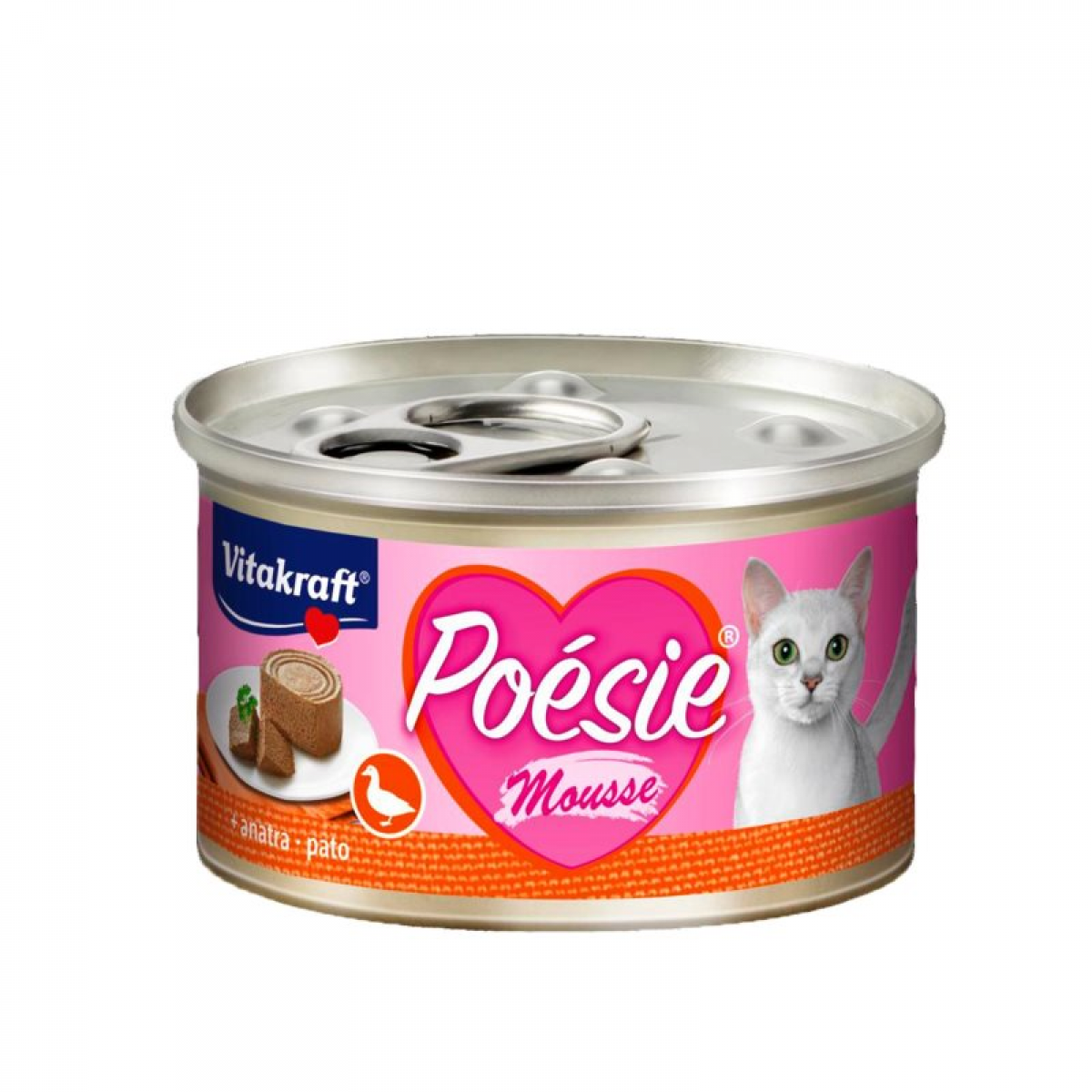 Ração Húmida Vitakraft Poésie Mousse Duck Wet Cat 85g